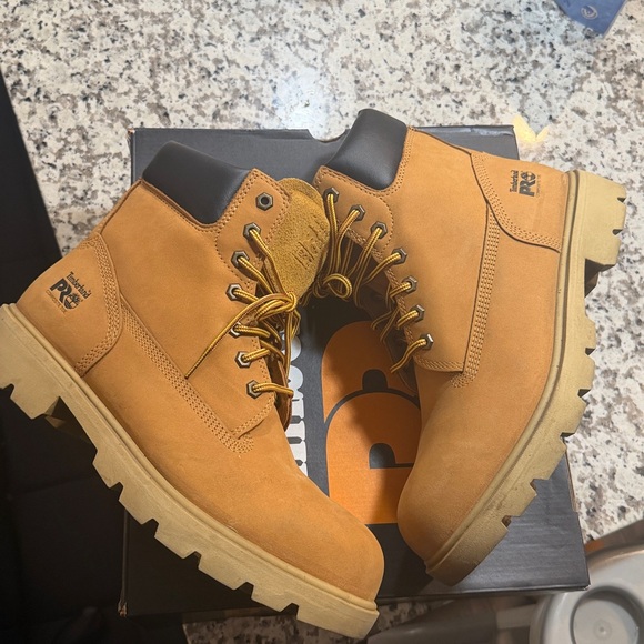 Timberland PRO Tan Composite Toe Work Boots - Picture 3 of 8